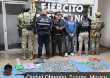 OPERATIVOS DE SEGURIDAD EN CAJEME DERIVAN EN DETENCIONES POR EL DELITO CONTRA LA SALUD