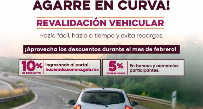 Mantienen descuentos por pronto pago en revalidación vehicular 2026
