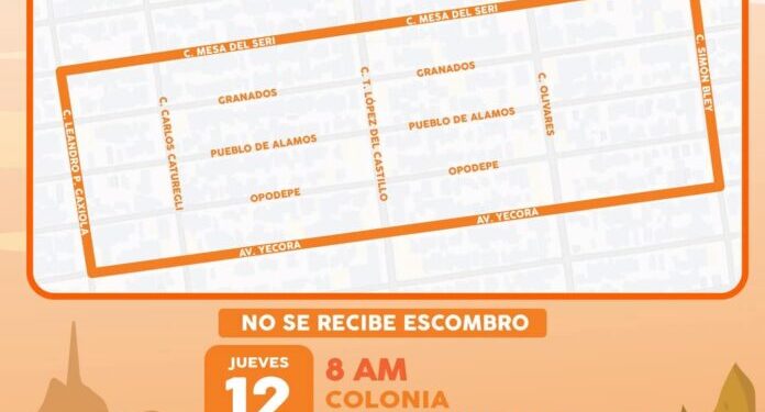 Este jueves 12 de febrero estará la jornada de descacharre en la colonia Carmen Serdán