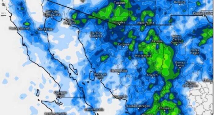 Guaymas con 60% de probabilidad de lluvia, hoy