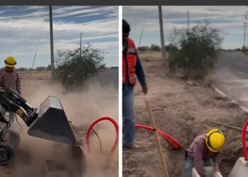 Avanza instalación de luces LED en el bulevar Quiroga