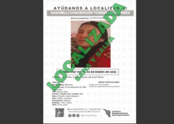FGJES informa localización con vida de joven reportada como desaparecida
