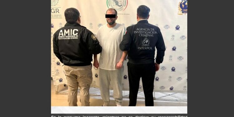 Captura AMIC a imputado por feminicidio en colaboración con INTERPOL y FGR