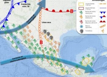 Durante la tarde noche de hoy, el frente frío núm. 39 ingresará al estado de Sonora
