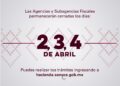 Cerrarán Agencias Fiscales por días de asueto por Semana Mayor*