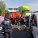 Carambola entre 10 vehículos en Circuito Exterior Mexiquense deja un muerto y 13 lesionados