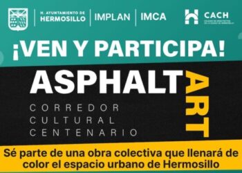 Invita Gobierno de Hermosillo a la ciudadanía a sumarse a obra de arte en asfalto a partir de este viernes