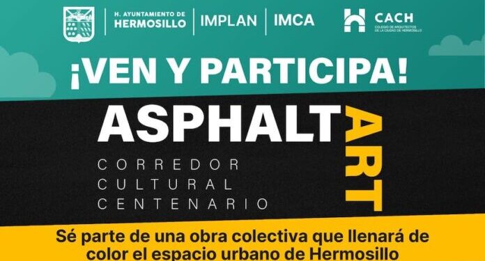 Invita Gobierno de Hermosillo a la ciudadanía a sumarse a obra de arte en asfalto a partir de este viernes