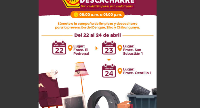 Promueve el Ayuntamiento de Guaymas Jornada de descacharre