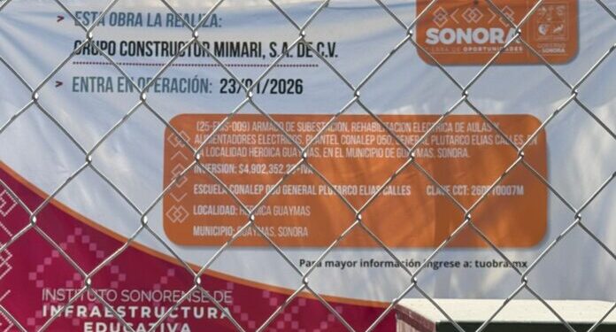 Concluyen obra de electrificación en CONALEP Guaymas