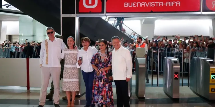 Sheinbaum inaugura tren al AIFA