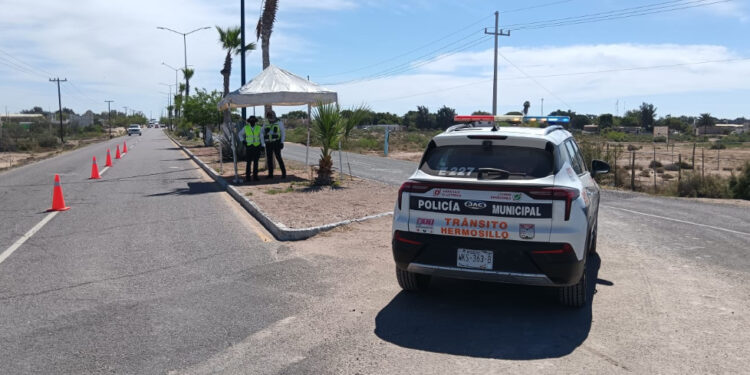 Vigila Policía de Hermosillo por aire y tierra carreteras y puntos turísticos