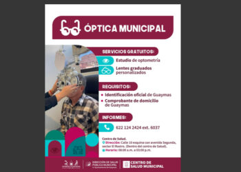 Informa Ayuntamiento de Guaymas sobre servicios gratuitos en la Óptica Municipal