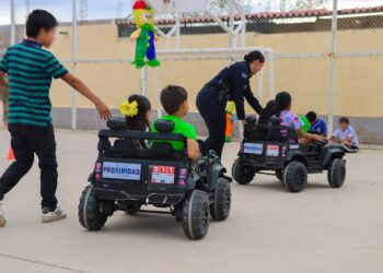 Prevención y proximidad de la Policía Estatal con niñas y niños del comedor Abrazando Sonrisas