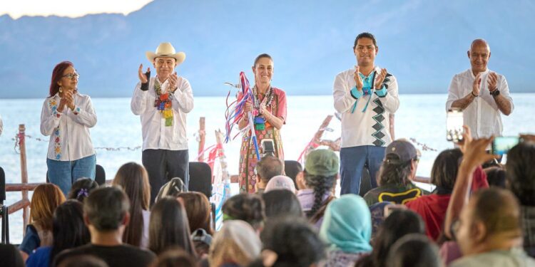 Gobernador Durazo y Presidenta Sheinbaum garantizan agua permanente por primera vez en comunidades Seris