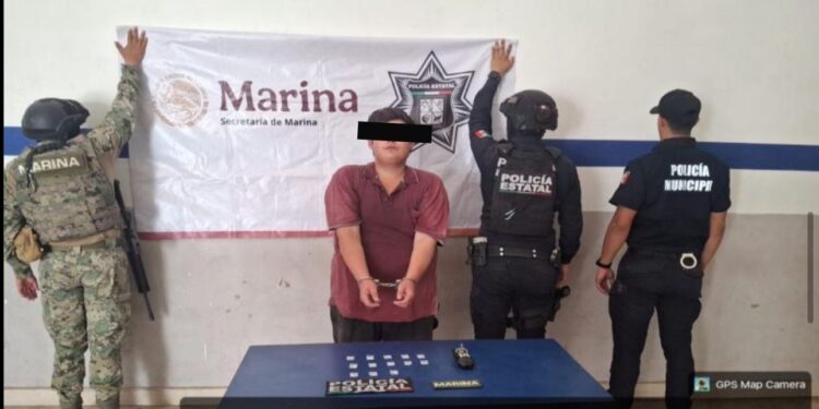 DETIENE OPERATIVO CONJUNTO DE SEGURIDAD A DOS POR EL PRESUNTO DELITO CONTRA LA SALUD EN CAJEME