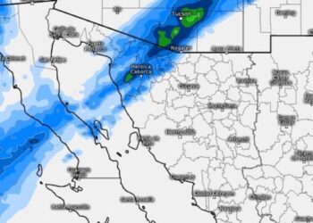 Probabilidad de lluvias aisladas sobre la región norte y noreste, hoy