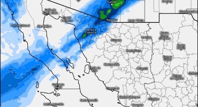 Probabilidad de lluvias aisladas sobre la región norte y noreste, hoy