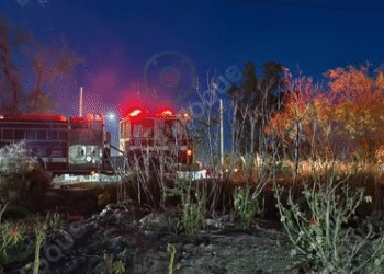 Bomberos sofocan incendio de maleza en Fraccionamiento Los Arcos