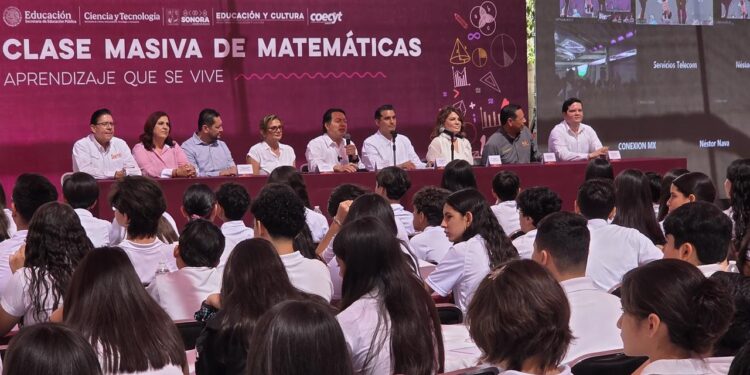 Participa Gobierno de Sonora en Clase Masiva de Matemáticas: SEC