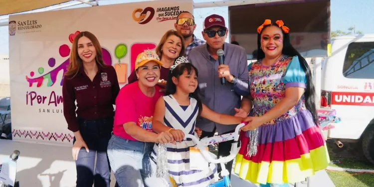 Ayuntamiento y DIF Municipal festejan con “Ciudad de los Niños” en el poblado Luis B. Sánchez