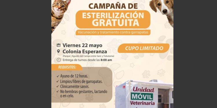 Llega la Unidad Móvil Veterinaria a La Huerta 2, La Esperanza y el Ejido Juan Álvarez