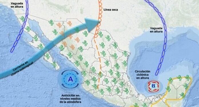 Corriente en chorro subtropical originará cielos parcialmente nublados sobre el sur del estado