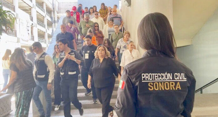 Gobierno de Sonora participa con éxito en el Primer Simulacro Nacional 2026