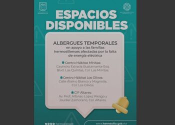 Mantiene abiertos Gobierno de Hermosillo albergues temporales a familias afectadas por falta de energía eléctrica