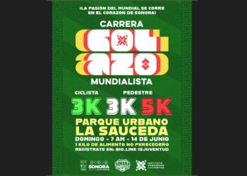 *Invita Gobierno de Sonora a participar en la Carrera Golazo Mundialista en el Bosque Urbano La Sauceda*