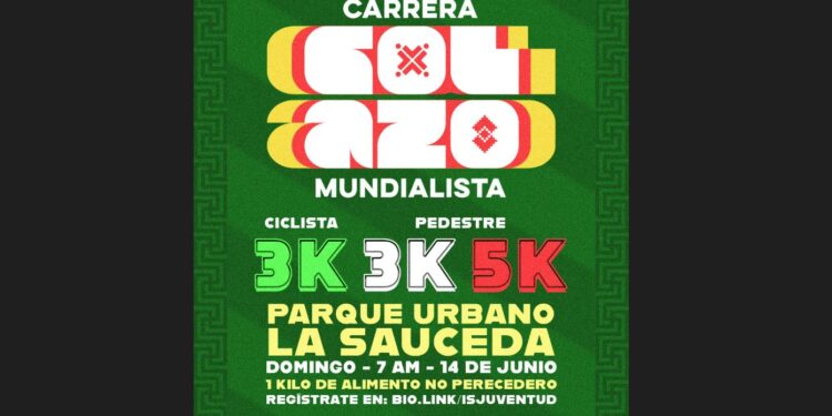 *Invita Gobierno de Sonora a participar en la Carrera Golazo Mundialista en el Bosque Urbano La Sauceda*
