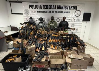Asegura Mesa Estatal de Seguridad arsenal de alto poder en SLRC