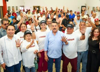 “Vamos ganando; eso dice la gente por todo el estado y también las encuestas”: Javier Lamarque