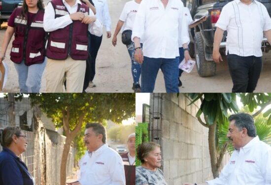 Camina Javier Lamarque la colonia Altares y escucha a las familias de Hermosillo