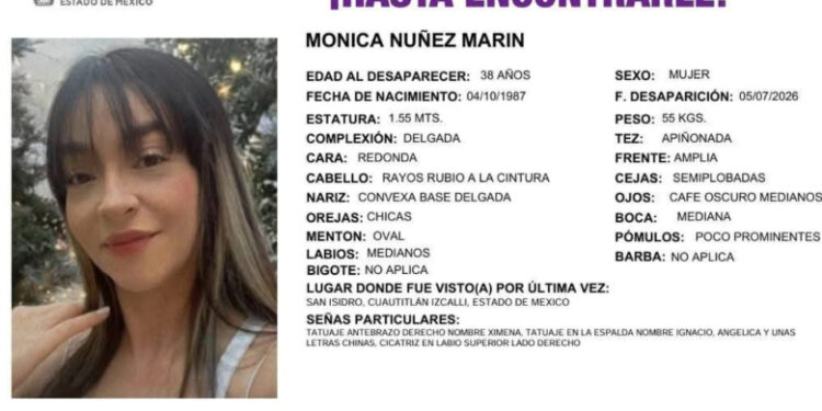 Fiscalía confirma muerte de colombiana reportada como desaparecida en Edomex