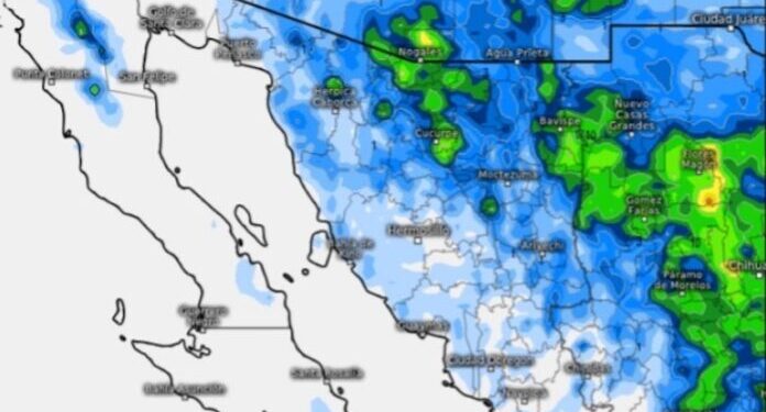 Continuarán las lluvias en Sonora este día