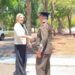 ATESTIGUA PRESIDENTA CLAUDIA SANTACRUZ TOMA DE POSESIÓN DE MANDO Y PROTESTA DE BANDERA DEL NUEVO COMANDANTE DEL 60 BATALLÓN DE INFANTERÍA