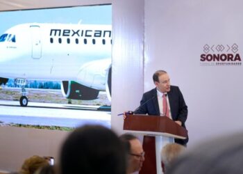Gobernador Durazo trae a Sonora nueva ruta de Mexicana con respaldo de presidenta Sheinbaum