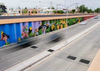 Mural en paso a desnivel de Colosio y Solidaridad es espacio de expresión cultural: Toño Astiazarán