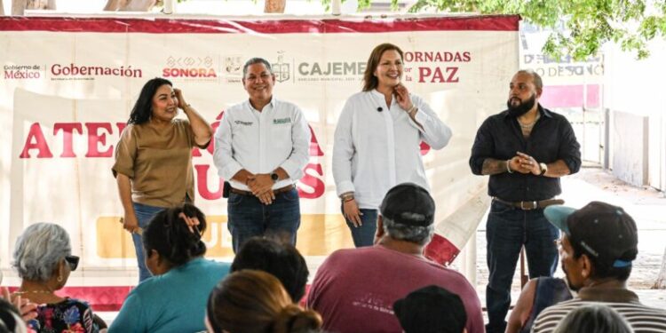 FAMILIAS DE PUEBLO YAQUI Y SUS DELEGACIONES SE BENEFICIAN CON LA JORNADA POR LA PAZ Y FERIA DE LA PAZ