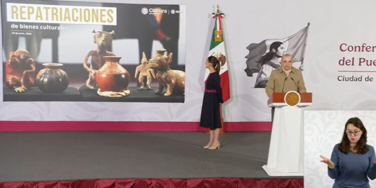 Más de tres mil piezas arqueológicas han sido recuperadas por Gobierno de México en sexenio de Sheinbaum