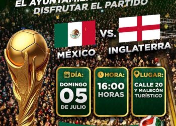 Invita Ayuntamiento de Guaymas a disfrutar en pantalla gigante el partido México vs Inglaterra