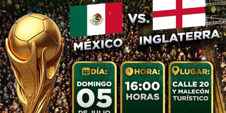 Invita Ayuntamiento de Guaymas a disfrutar en pantalla gigante el partido México vs Inglaterra