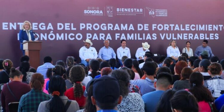 CAJEME SEDE DE LA ENTREGA REGIONAL DEL PROGRAMA FORTALECIMIENTO ECONÓMICO PARA FAMILIAS VULNERABLES
