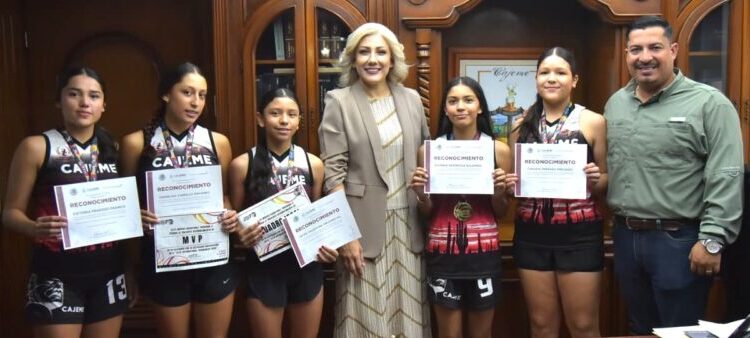 FELICITA ALCALDESA A TETRACAMPEONAS NACIONALES DE BÁSQUETBOL Y PONE EN ALTO EL TALENTO DEPORTIVO