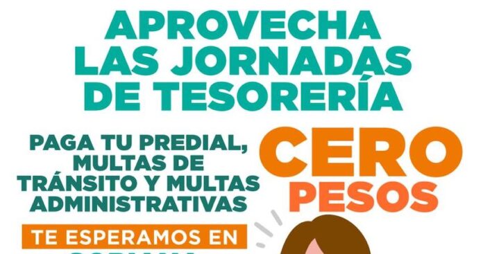 Invita Gobierno Municipal a aprovechar jornada `Paga tu predial con recargos a cero pesos’